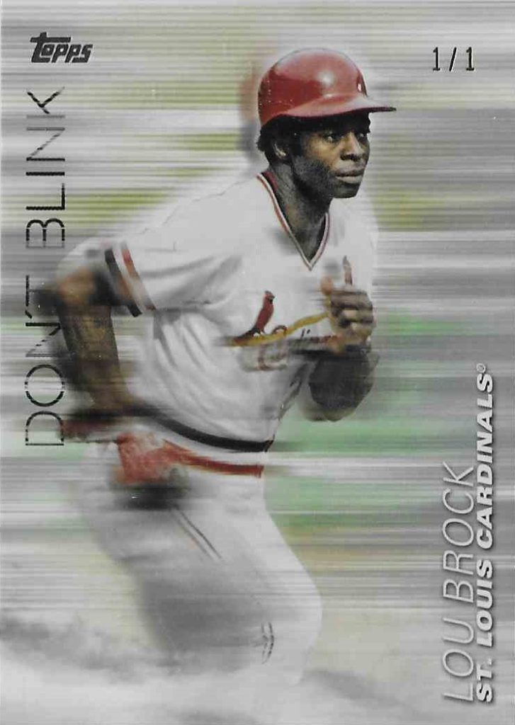 2018 Topps Update Don't Blink DB-4 Lou Brock Platinum