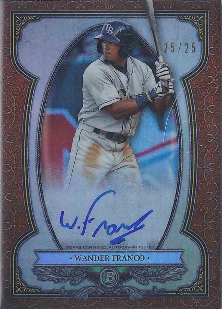 2019 Bowman Chrome Sterling Autograph BSA-WF Wander Franco Orange