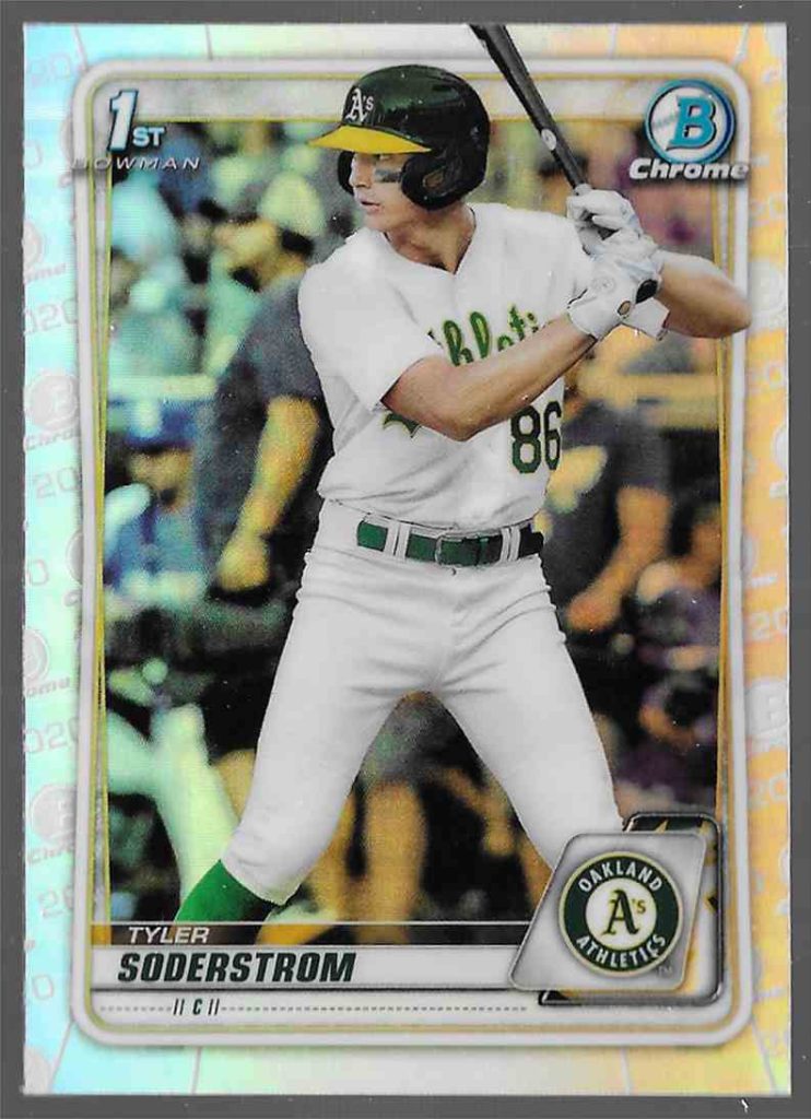 2020 Bowman Chrome Draft BD-119 Tyler Soderstrom Refractor