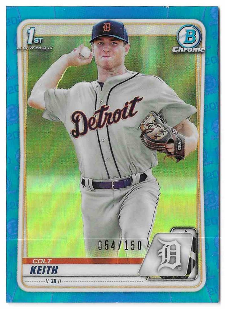 2020 Bowman Chrome Draft BD-54 Colt Keith Blue