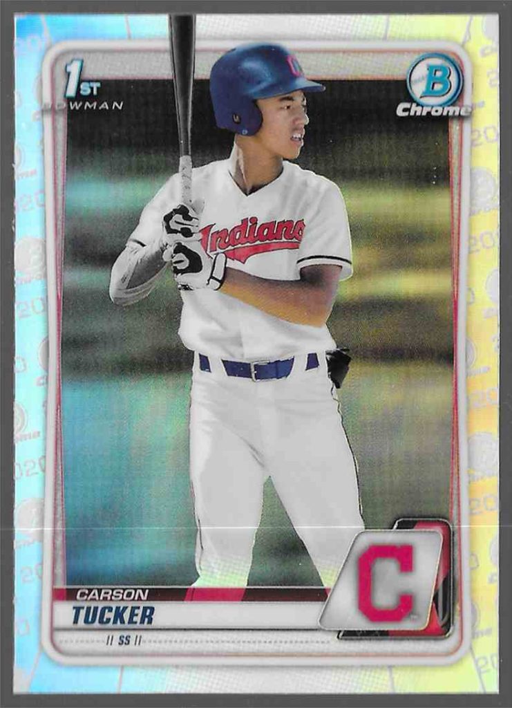 2020 Bowman Chrome Draft BD-60 Carson Tucker Refractor