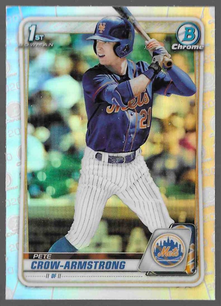 2020 Bowman Chrome Draft BD-72 Pete Crow-Armstrong Refractor