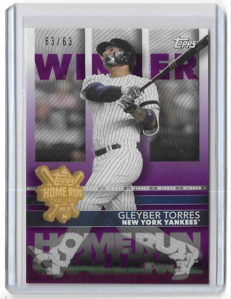 2020 Topps Home Run Challenge HRC-22 Gleyber Torres