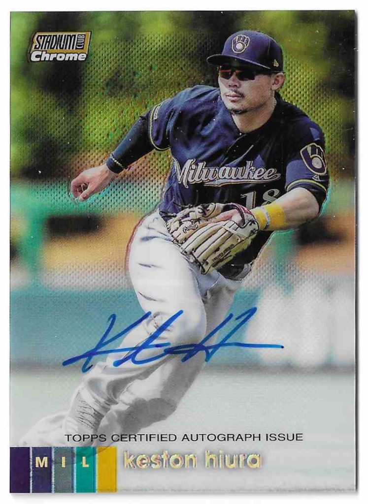 2020 Topps Stadium Club Chrome Autographs CAKH Keton Hiura Gold