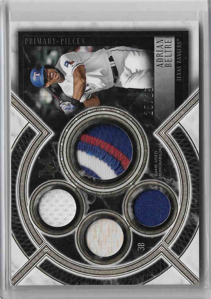 2018 Topps Museum Collection Primary Pieces Quad Relics SPQR-ABE Adrian Beltre Gold