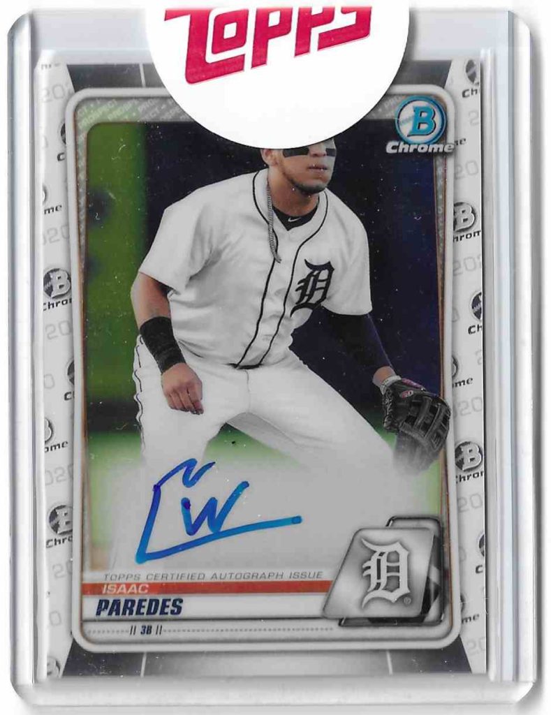 2020 Bowman Chrome Autographs CPA-IP Isaac Paredes