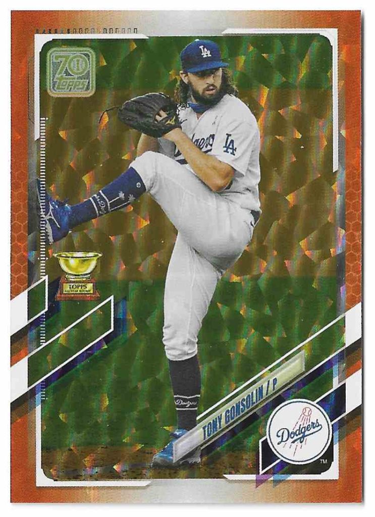 2021 Topps Series 1 230 Tony Gonsolin Orange Foil