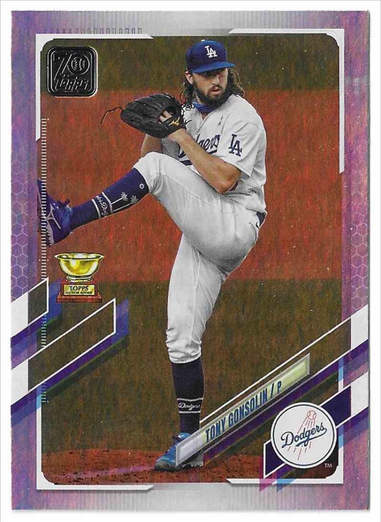 2021 Topps Series 1 230 Tony Gonsolin Rainbow Foil