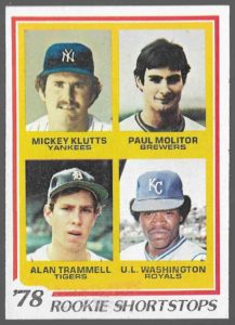 1978 Topps 707 Paul Molitor Alan Trammell