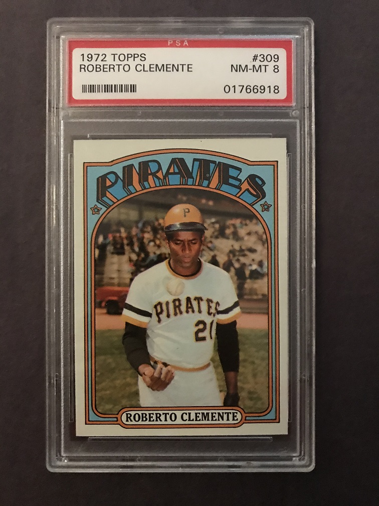 1972 Topps Roberto Clemente PSA 8