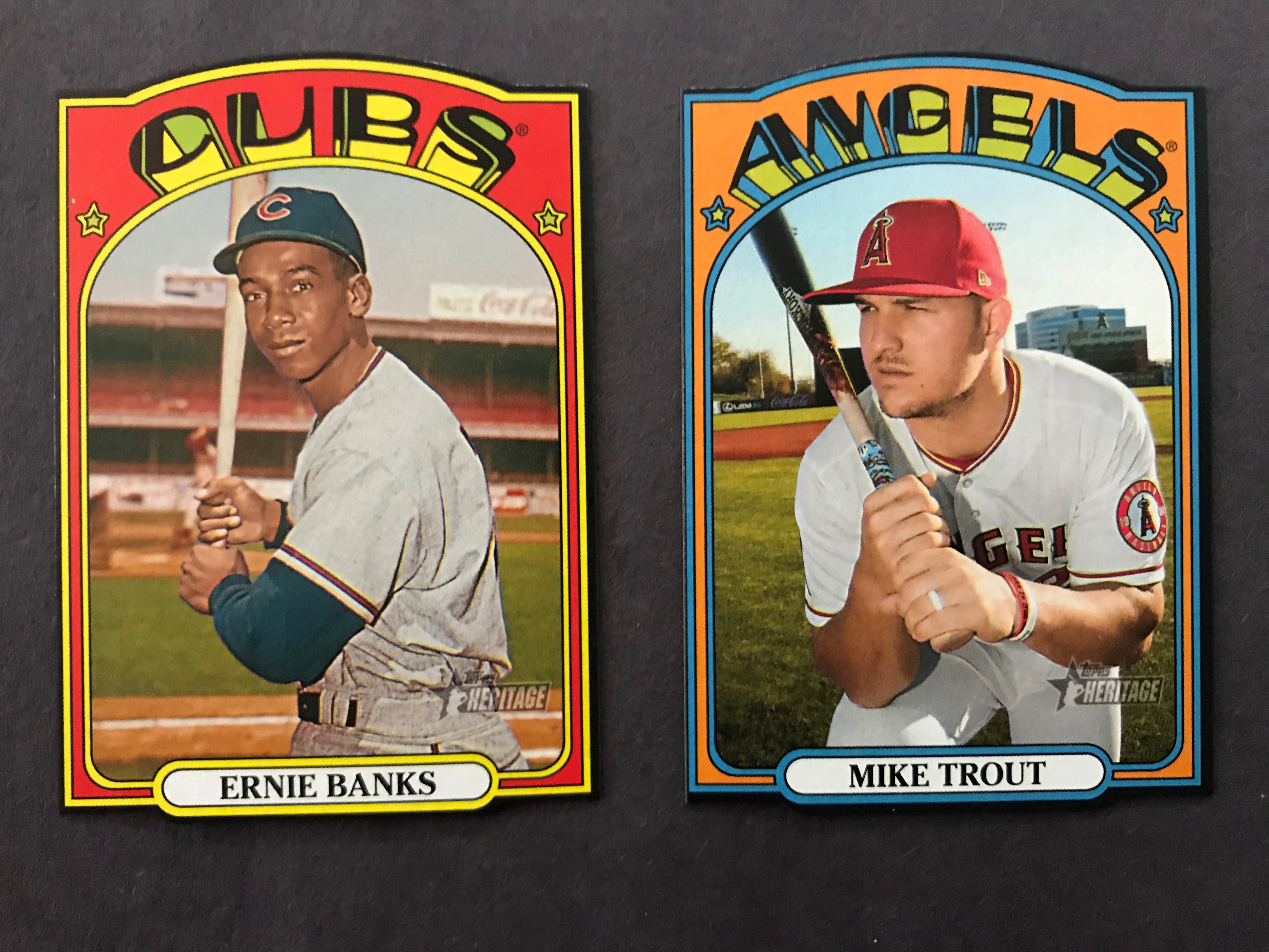 Mike Trout Ernie Banks Die Cut