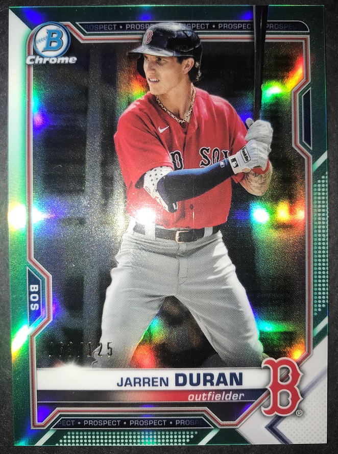 2021 Bowman Chrome Jarren Duran Aqua