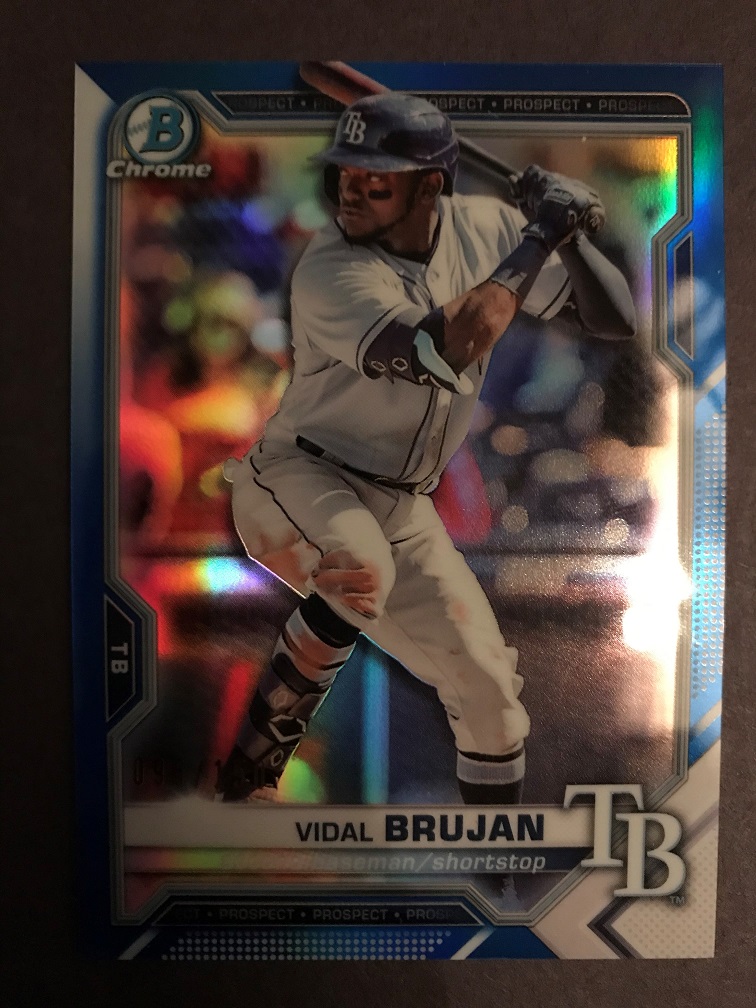 2021 Bowman Chrome Prospects Vidal Brujan Blue