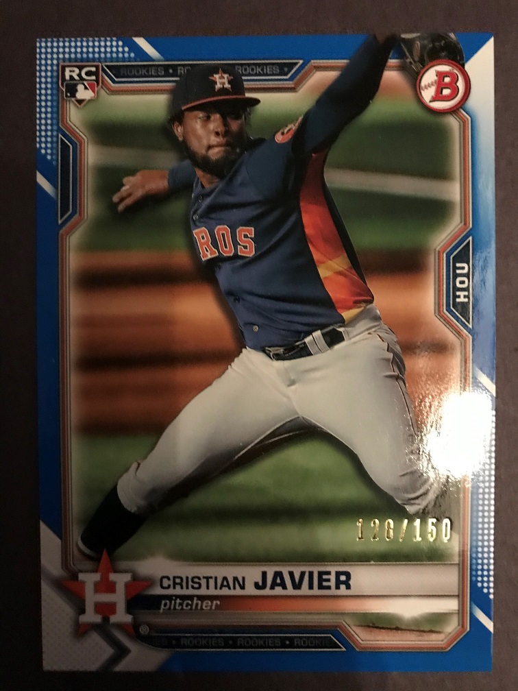 2021 Bowman Cristian Javier Blue RC