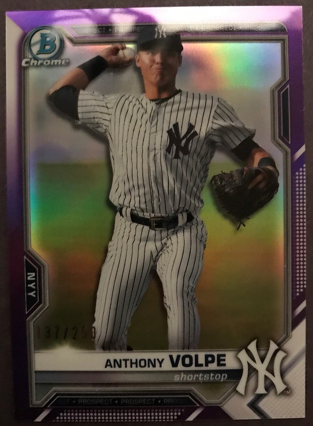 2021 Bowman Chrome Anthony Volpe Purple