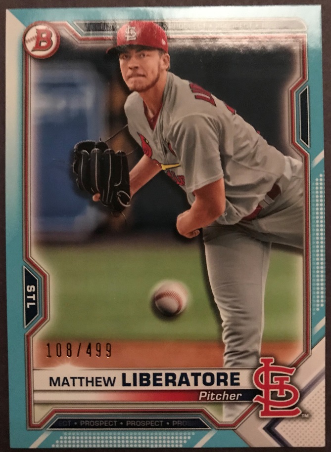 2021 Bowman Matthew Liberatore Sky Blue