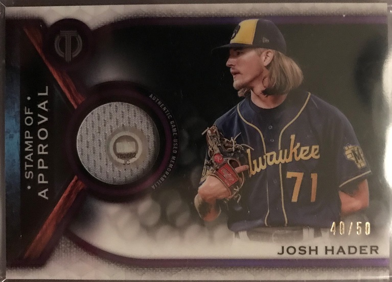 2021 Topps Tribute Josh Hader Stamp of Approval