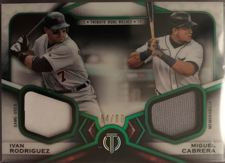 2021 Topps Tribute Rodriquez Cabrera Dual Relic