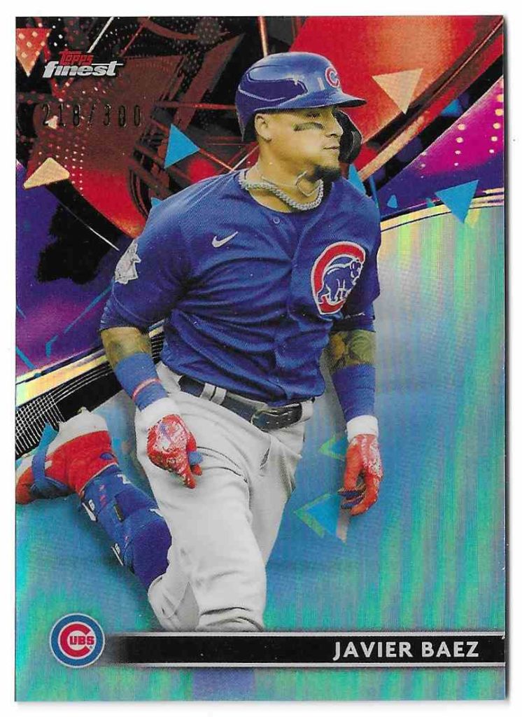 2021 Topps Finest 75 Javier Baez Sky Blue