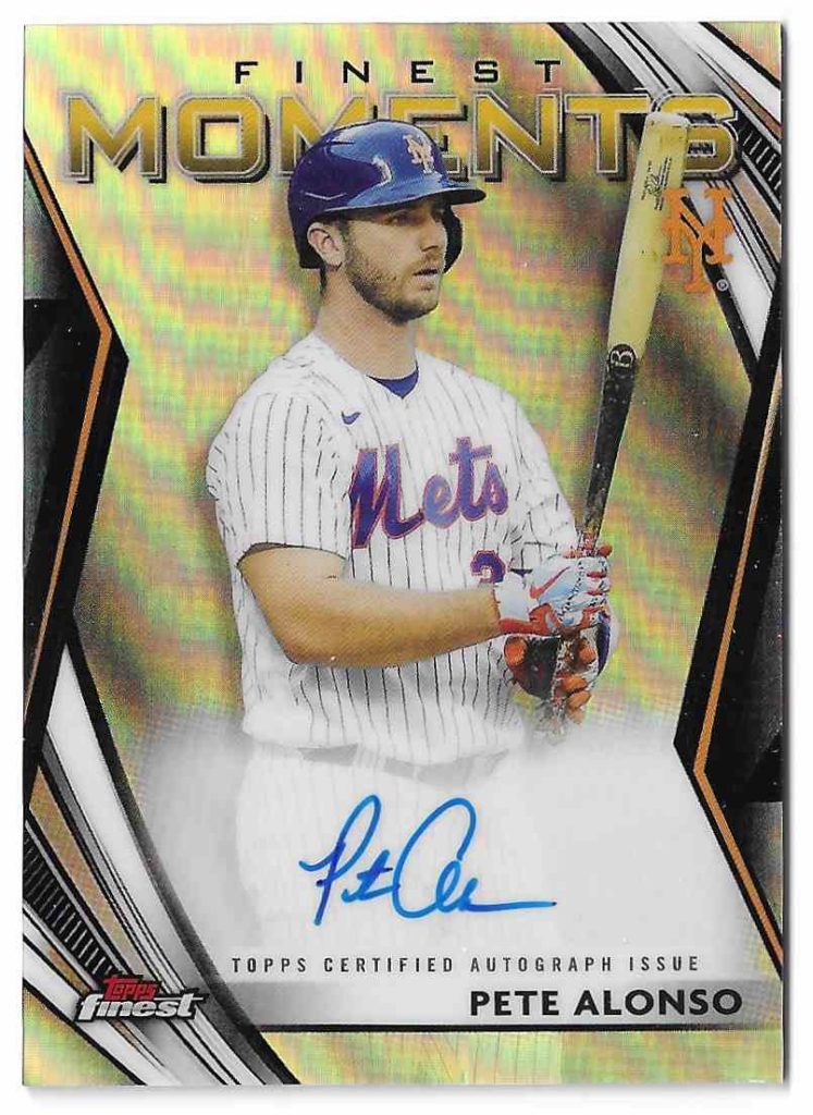 2021 Topps Finest Finest Moments Autograph FMA-PA Pete Alonso