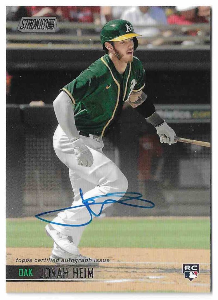 2021 Topps Stadium Club Autographs SCBA-JH Jonah Heim