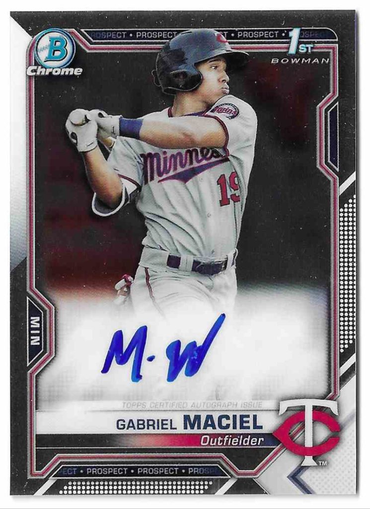 2021 Bowman Chrome Prospect Autograph CPA-GM Gabriel Maciel