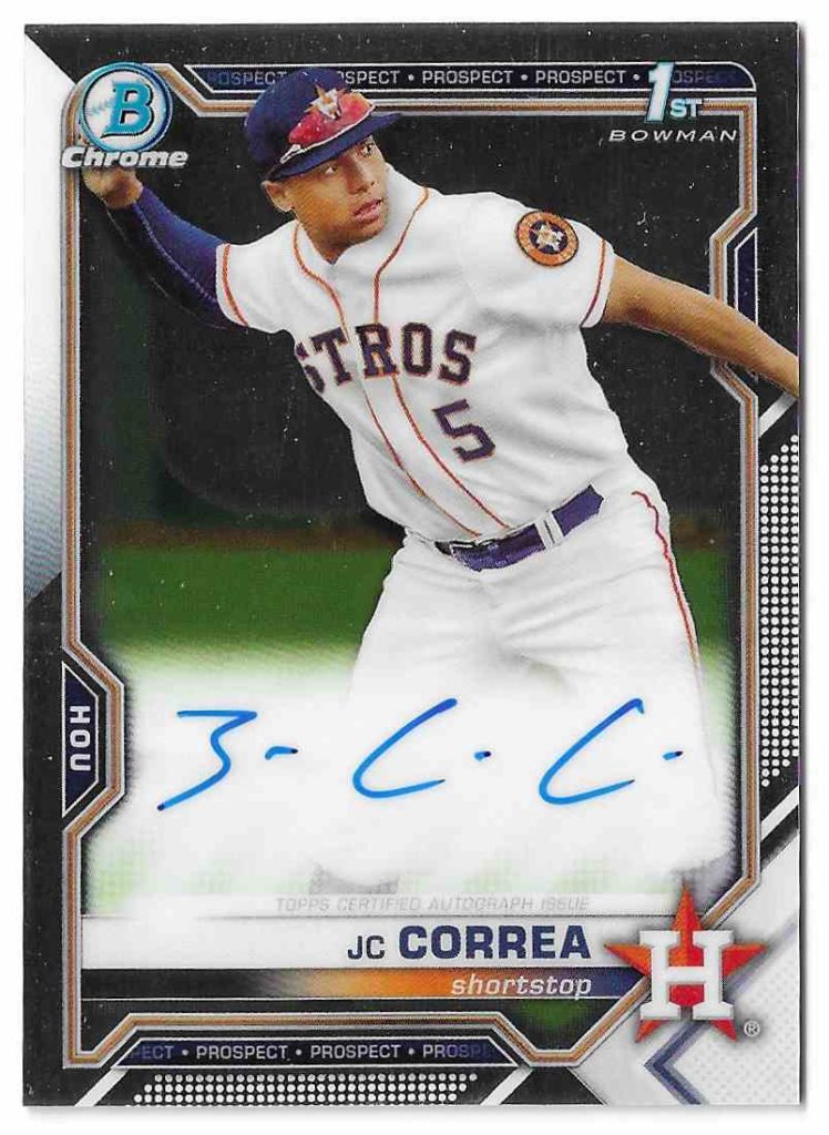 2021 Bowman Chrome Prospect Autograph CPA-JCO JC Correa