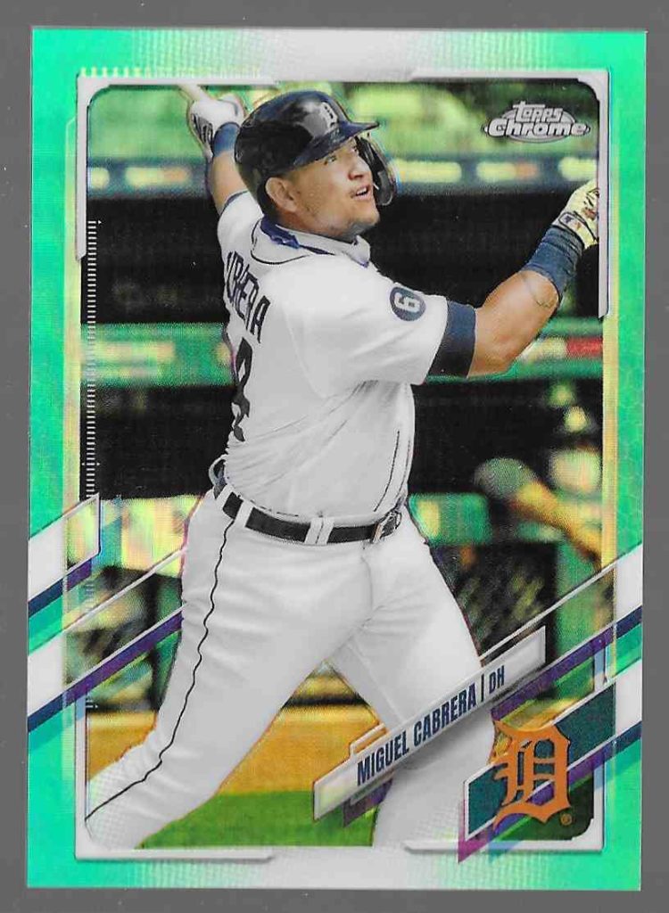 2021 Topps Chrome 10 Miguel Cabrera Aqua